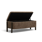 Abby 52 Nubby Fabric Storage Bench