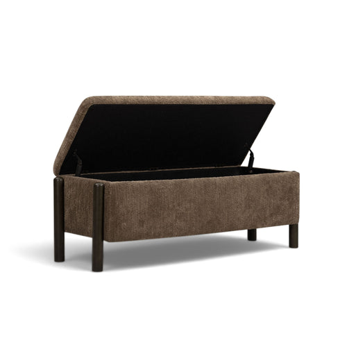 Abby 52 Nubby Fabric Storage Bench