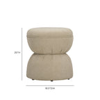 Tomlin Ruched Performance Fabric Game Ottoman