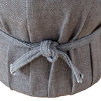 Elsie Grey Linen Upholstered Pouf