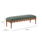 Oodle 56.5 Performance Vegan Mohair Bench