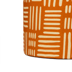 Lucy Rust Orange Tribal Print Mushroom Accent Stool