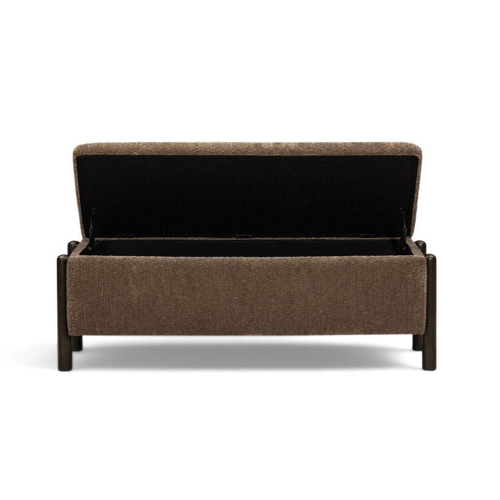 Abby 52 Nubby Fabric Storage Bench