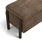 Abby 52 Nubby Fabric Storage Bench