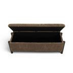 Abby 52 Nubby Fabric Storage Bench