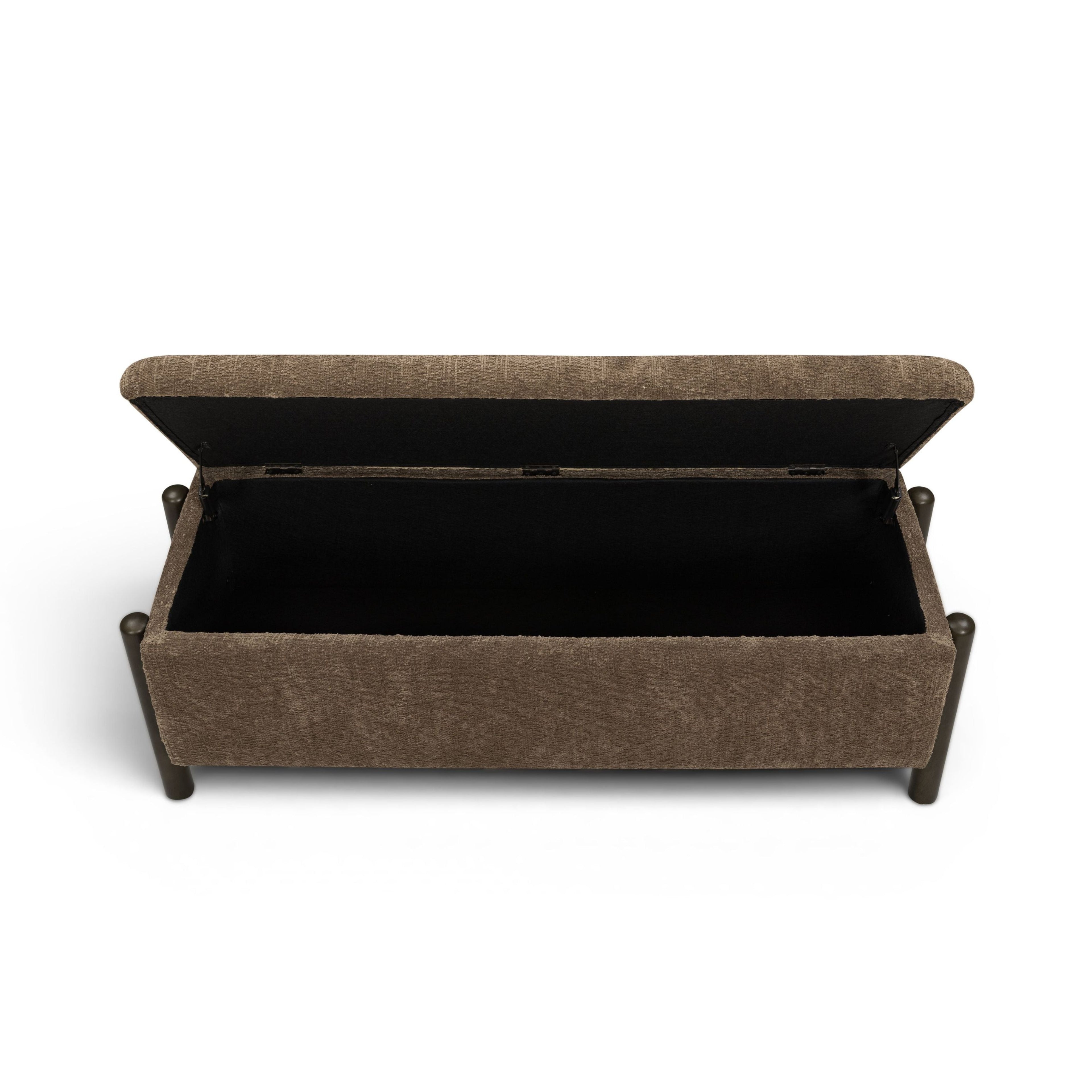Abby 52 Nubby Fabric Storage Bench