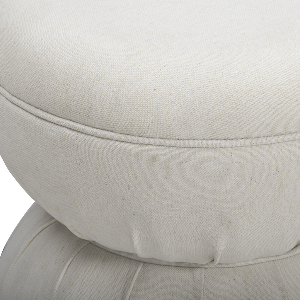 Tomlin Ruched Performance Fabric Game Ottoman